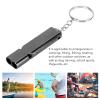 Pilipane 10Pcs Aluminum Alloy Emergency Survival Whistle, Emergency Survival Whistle, Lifeguard Whistle with Keychains(Black) view 2