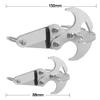 2PCS Portable Gravity Rock Climbing Hooks, Stainless Steel Grappling Hook, Large and Small Folding Carabiner Claws Anchor for Fishing Hiking Tree Limb Removal Grappling(15cm&9cm Length) view 2