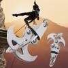 2PCS Portable Gravity Rock Climbing Hooks, Stainless Steel Grappling Hook, Large and Small Folding Carabiner Claws Anchor for Fishing Hiking Tree Limb Removal Grappling(15cm&9cm Length) view 4