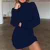 Canbebig Clearance Women's Velvet Short Sleeve V Neck Formal Wedding Guest Maxi Dresses Fall Evening Party Long Dresses Navy view 2