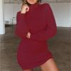 Canbebig Clearance Women's Elegant Sleeveless Off Shoulder Bodycon Long Formal Party Evening Dress Wine Red view 2