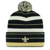 47 Men's Black New Orleans Saints Powerline Cuffed Knit Hat with Pom view 1