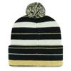47 Men's Black New Orleans Saints Powerline Cuffed Knit Hat with Pom view 2