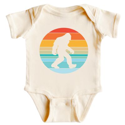 CAOMP Bigfoot Retro T-Shirt for Youth Toddler and Baby Bigfoot Retro Kids Raspberry Newborn #01218