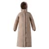 todays deals Women's Long Quilted Coat Fashion Ladies Maxi Length Winter Thickened Hooded Puffer Jacket Side Slit Button Outwear light winter jackets for women Khaki 2X view 3