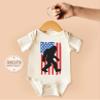 CAOMP Bigfoot American Flag T-Shirt for Youth Toddler and Baby Bigfoot American Flag Kids Caribbean 3T #01221 view 4