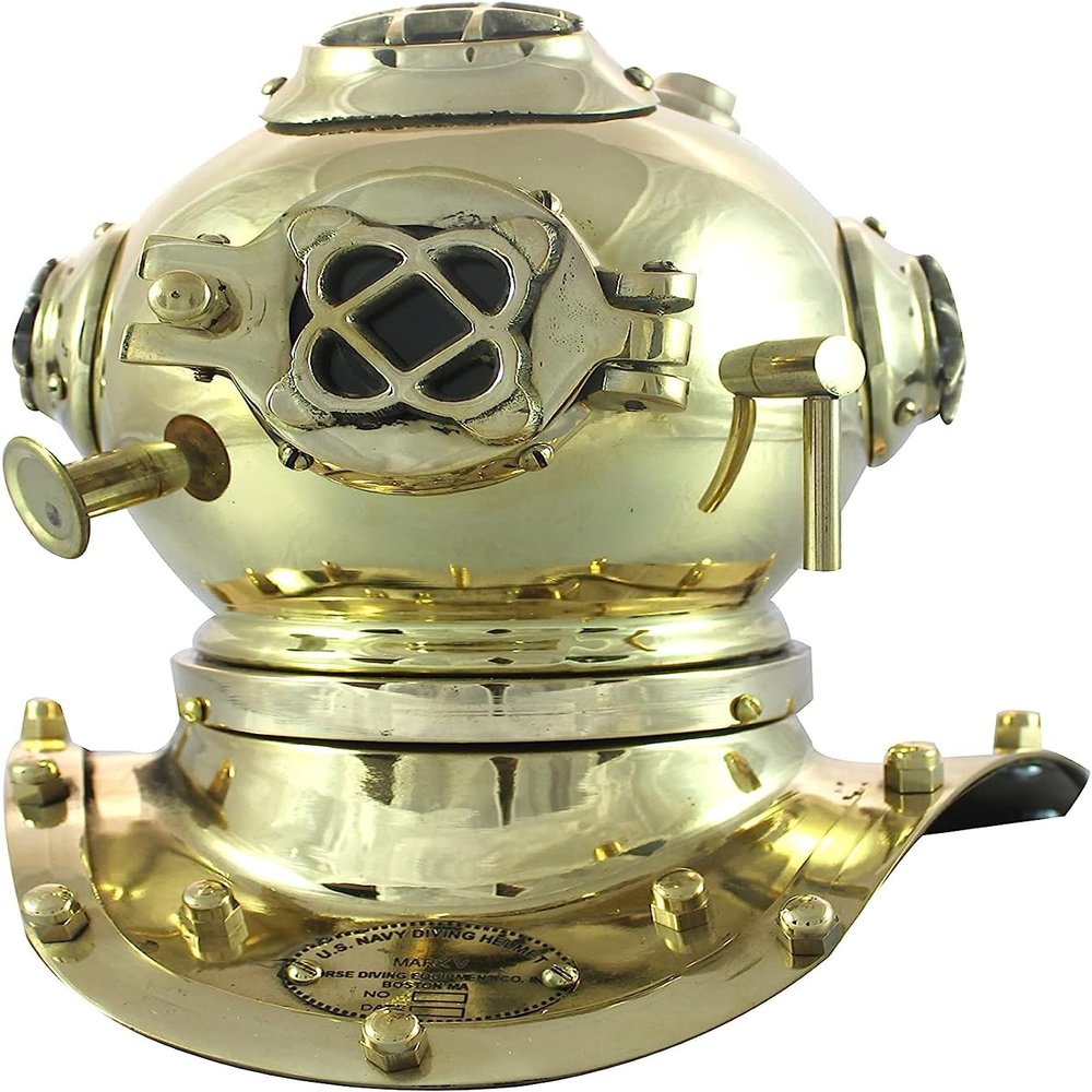 VintiquE Decorative Diving Divers Marine Mini Diving Helmet Replica Mark Us Navy Nautical 9"