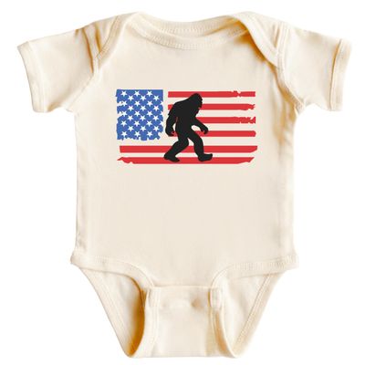 CAOMP Bigfoot American Flag T-Shirt for Youth Toddler and Baby Bigfoot American Flag Kids Pink 18 M #01222