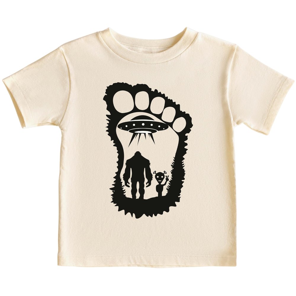 CAOMP Bigfoot Alien T-Shirt for Youth Toddler and Baby Bigfoot Alien Kids White X-Large #01215