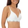 Hanes Women's Originals Contour Wireless Bra, Stretch Cotton T-Shirt Bra, Full Coverage Bra White view 2