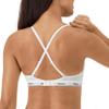 Hanes Women's Originals Contour Wireless Bra, Stretch Cotton T-Shirt Bra, Full Coverage Bra White view 4
