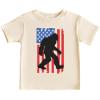 CAOMP Bigfoot American Flag T-Shirt for Youth Toddler and Baby Bigfoot American Flag Kids Athl Heather 6 M #01221 view 1