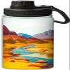 Yioniii Day in Red Rock pattern 18 oz Insulated Water Bottle, Double Wall Vacuum Stainless Steel Water Bottle,Water Bottle Keeps Hot or Cold Sports Gym,Orange view 1