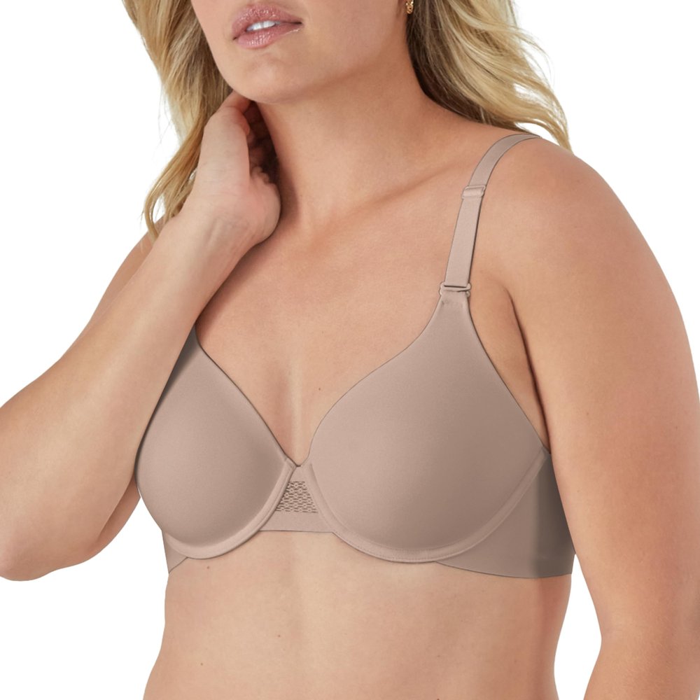 Bali Women's T-Shirt, Ultimate Smoothing Underwire, Lightweight Convertible Bra, Evening Blush