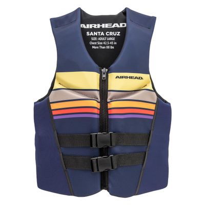 Airhead Santa Cruz Life Vest Adult Large Size Navy L70, Fits Chest 42.5-45 inch