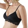 Maidenform Women's Wireless, Natural Lift & Shaping, Convertible Bra with Lace, Black view 2