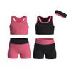 Essenclo Girls Clothing Athletic Sets Sleeveless Crop Tank Tops & Bike Shorts Cheer, Gymnastics, Volleyball Size 3-16 (5 Pcs) - E2108 - Set-2-15-16 view 1