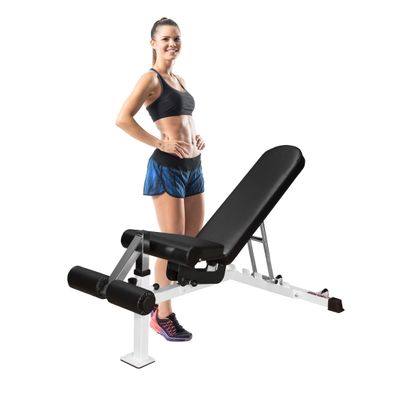 DF9600 Adjustable Flat Incline Decline Bench, Weight Training Exercise Bench for Home Use, Heavy Duty Rated for 650 lbs by Deltech Fitness