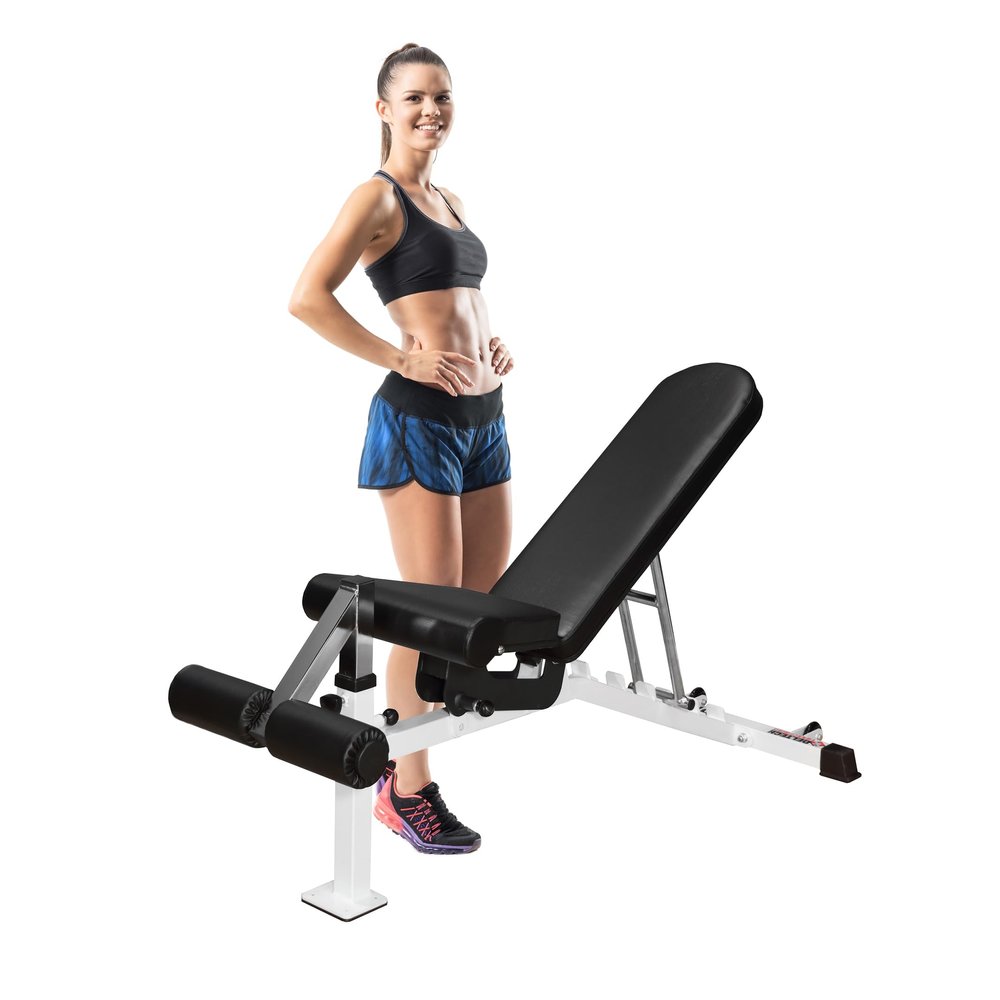 DF9600 Adjustable Flat Incline Decline Bench, Weight Training Exercise Bench for Home Use, Heavy Duty Rated for 650 lbs by Deltech Fitness