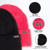 Nicole Miller Hat and Glove Set for Women Pack of 2 Winter Beanie Hats Soft & Faux Leather Gloves, Black L/XL view 3