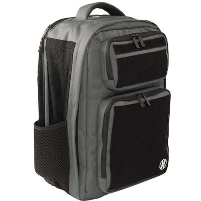 HEDiGEAR Backpack SUMMIT (Gray)  Large 23L Backpack with Hook & Loop Panels for Patches, Durable 1000 D Nylon and Multiple Pocket Storage for Hiking, Work & Travel