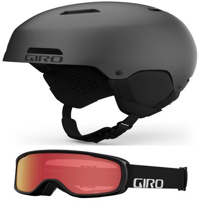 Giro Ledge Snow Helmet Goggle Combo - (Combo) Matte Graphite - Black Wordmark - Size X-Large
