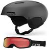 Giro Ledge Snow Helmet Goggle Combo - (Combo) Matte Graphite - Black Wordmark - Size X-Large view 1
