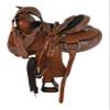 Western Horse Saddle Barrel Racing Pleasure Ride Trail Horse Tooled Leather Rodeo Cowboy Saddles 15 16 17 18 (18 Inch, Fully Tooled Black Seat) view 2