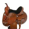 Western Horse Saddle Barrel Racing Pleasure Ride Trail Horse Tooled Leather Rodeo Cowboy Saddles 15 16 17 18 (18 Inch, Fully Tooled Black Seat) view 3