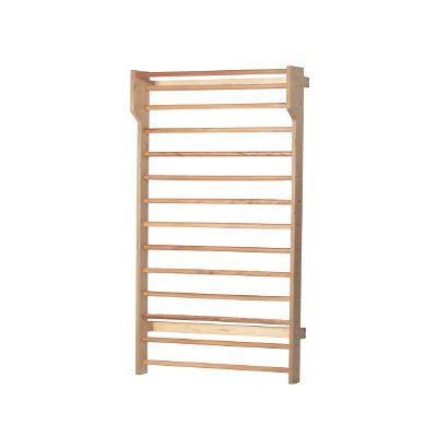 Beyond Balance Wood Swedish Ladder Stall Bar for Fitness, PSSE Therapy, and Pilates; 14 Beech Rungs (Oval 1.6" x 1.2")