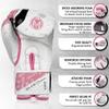 Boxing Gloves for Men & Women - Boxing, Kickboxing, Muay Thai, MMA, Training & Sparring - Punching Bag & Heavy Bag Gloves - MoneyFyte (White/Pink, 16 oz) view 2