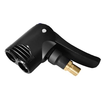 Bike Pump Adaptor, Dual Head Bike Track Pump Tyre Air Pump Valve Adapter Bicycle Pump Connector Head Accessories