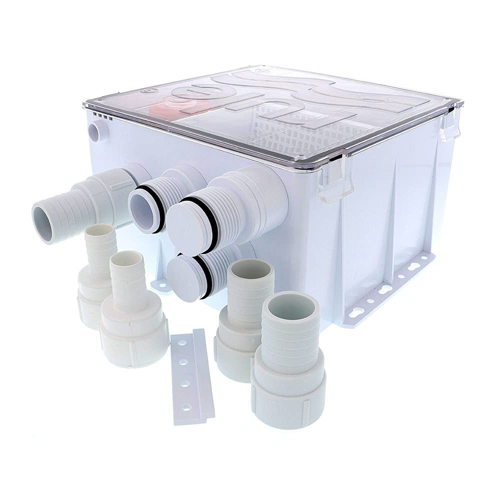12V Shower Drain Box with 1100 GPH Pump