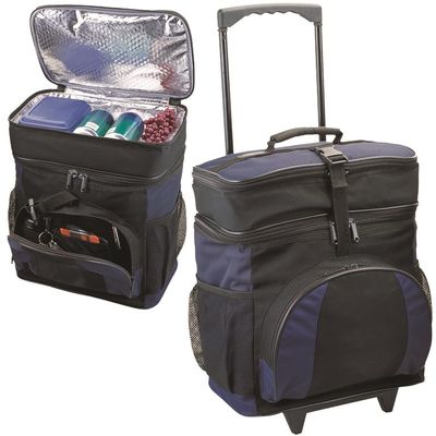 Cooler Bag on Wheels - Navy/Black with Black Highlights