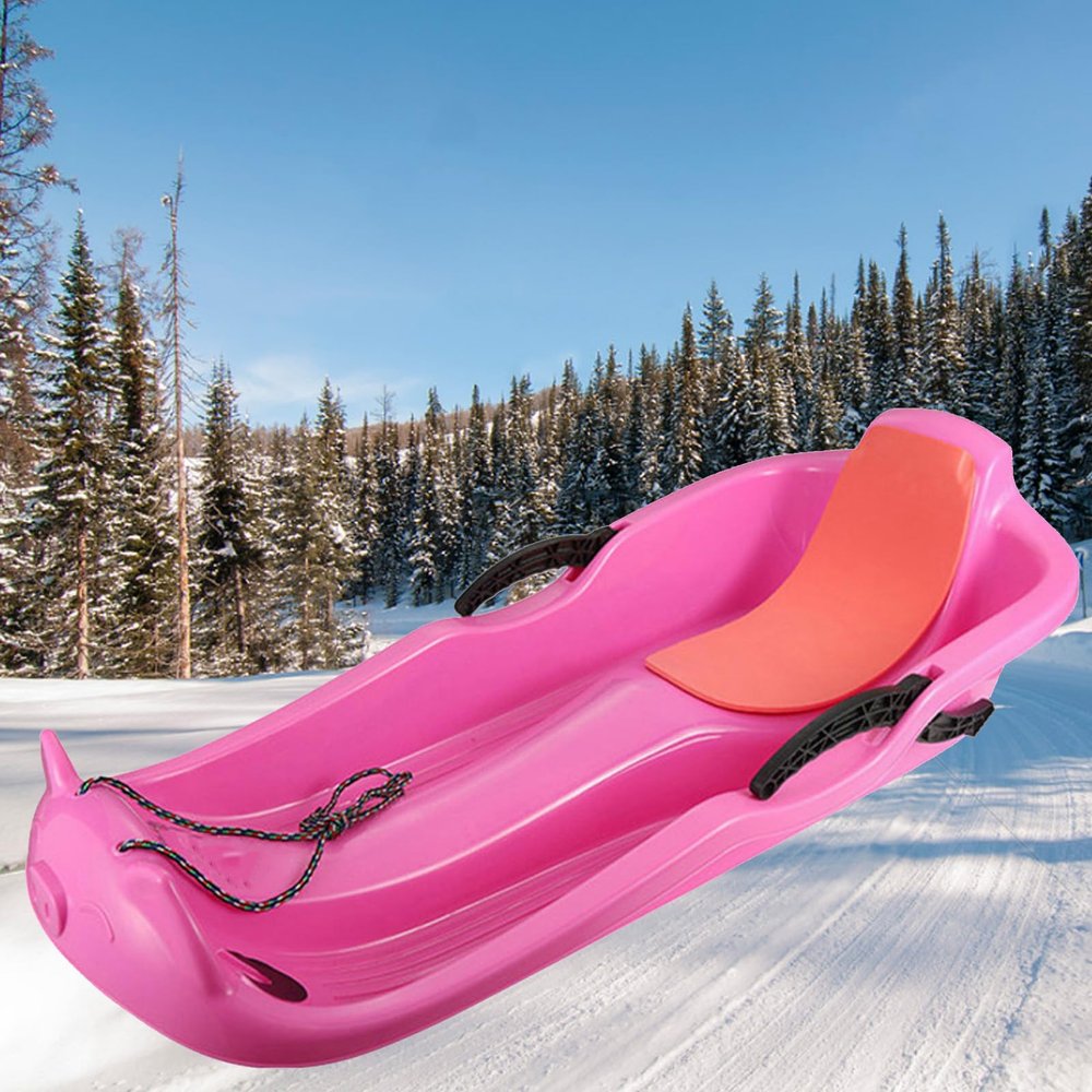 Two-Handle Children's SledgesTwo-Person Padded Sledges, Frost-Resistant and Wear-Resistant Sledges, Sledges with Backrests