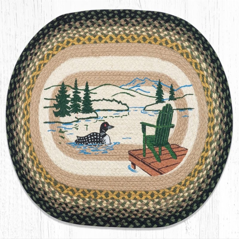 20 x 30 in. OP-116 Adirondack Loon Oval Patch