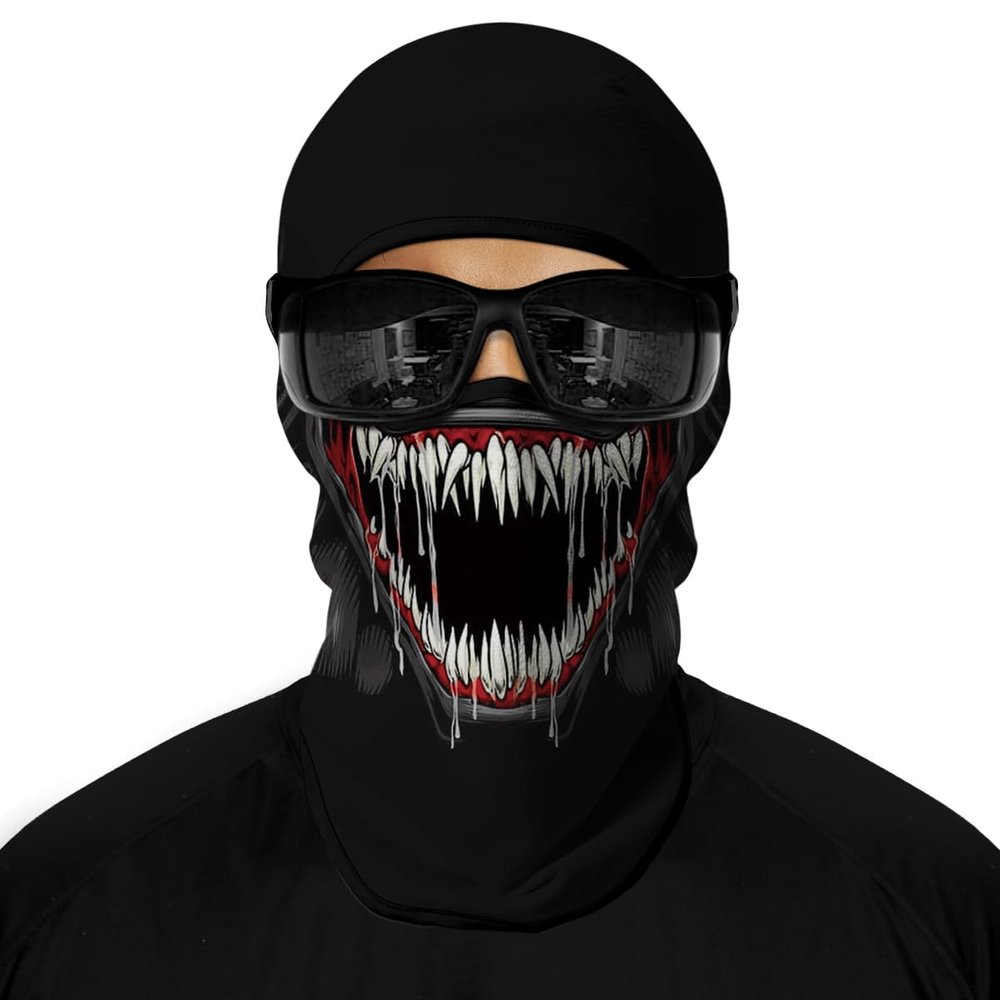 Skull Full ski Mask, 3D Balaclava, UV Sun Protection,Motorcycle/Ski/Scarf/Cycling/Fishing for Men (V2)
