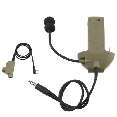 Hearangel Boom Microphone/Ken 2 Pin PTT Kit Compatible with Walker Earmuffs,Covert Ear Defender to Communicated Earmuff