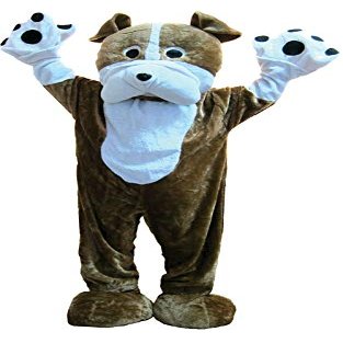 6 Adult Bulldog Mascot Costume
