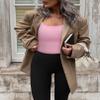 Ekouaer Women's Scoop Neck Long Sleeve Top Tight Shirts Thermal Undershirts Base Layer Tee Pink S view 3