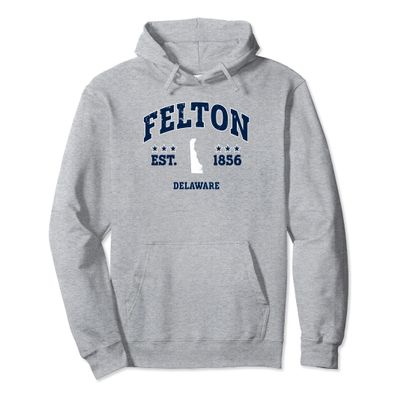 Felton Delaware DE Vintage Athletic Navy Pullover Hoodie