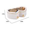 IULAVP Musical Jewelry Box, Rotating Dance Girl Double Heart Music Box Storage Box with Pullout Drawer, Jewelry Gift Boxes for Girls(6.3x2.36x3.94Inches) view 3