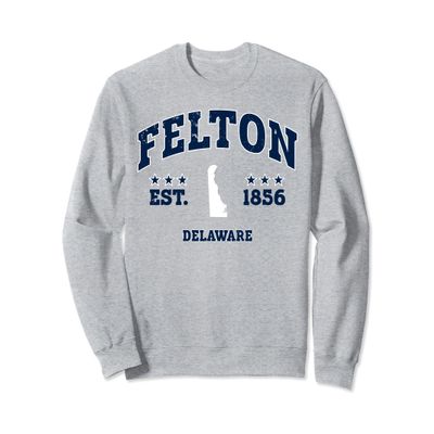 Felton Delaware DE Vintage Athletic Navy Sweatshirt