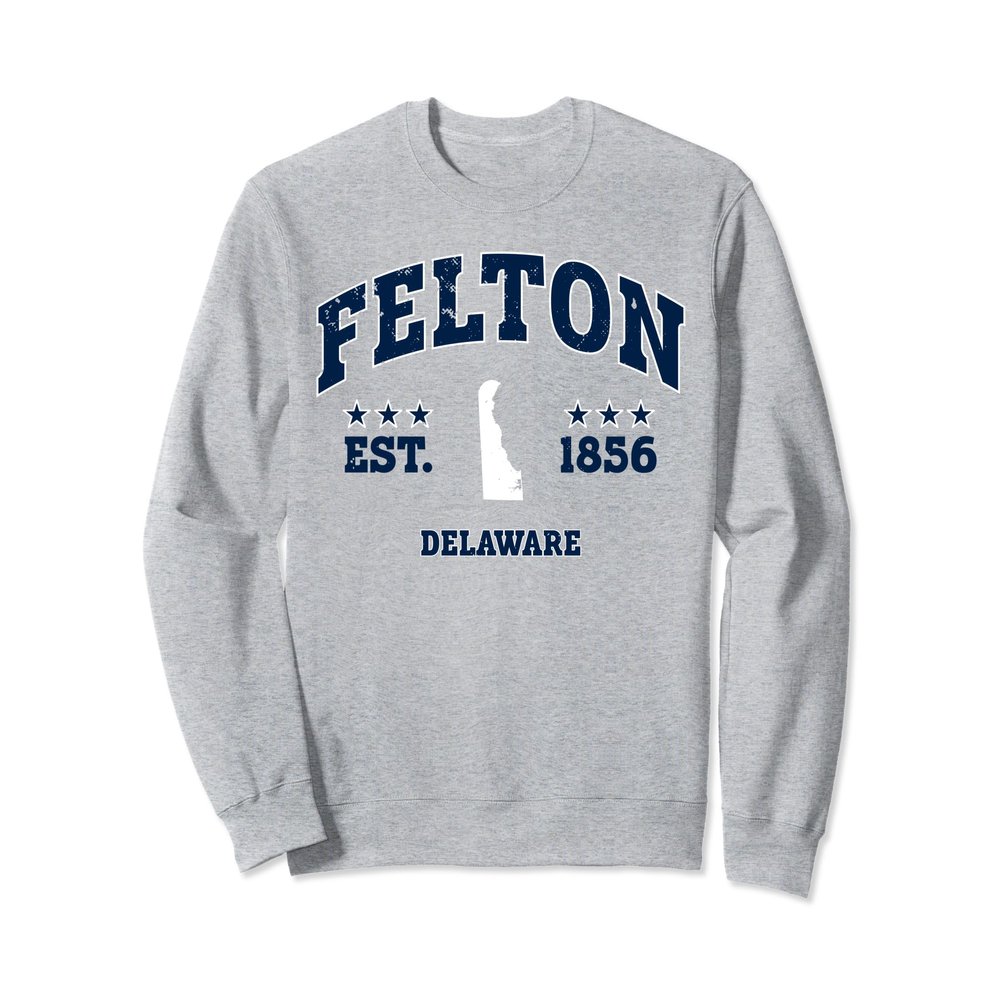 Felton Delaware DE Vintage Athletic Navy Sweatshirt