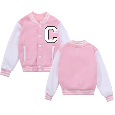 Icibgds Kids Varsity Jacket Boys Baseball Jacket Sports Outerwear Button Coat for Girls School Uniform
