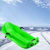 Children's Double Sledge, Sledge with Backrest, Thickened Plastic Sledge, Sledge with Brake Pull Rope view 1