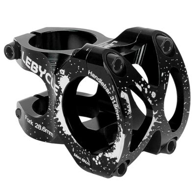 FukkeR High Strength 31.8mm Aluminum Alloy Mountain Bike Stem 35mm Length Short Handlebar Stems 0 for Road Bikes BMX Downhill XC AM FR DH (Color : Black, Size : 35mm)