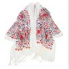 DOFOTAWN Women's Embroidered Oversize Tassel Shawl Scarf Wraps for Women Christmas Gifts (white) view 1