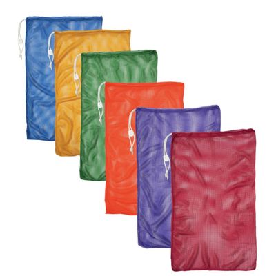 Sports Mesh Equipment Bag Set, Nylon - Set of 6
