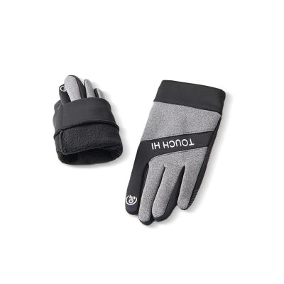 Cozy 1 Pair of Gloves Men and Women Winter Thickened Cold Touch Screen Waterproof Winter Warm Split Finger Gloves Gift